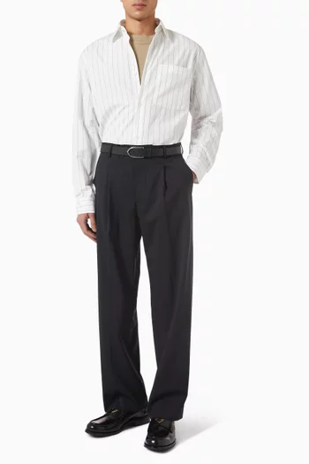 Loose Fit Pants in Wool-blend