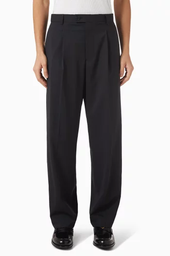Loose Fit Pants in Wool-blend