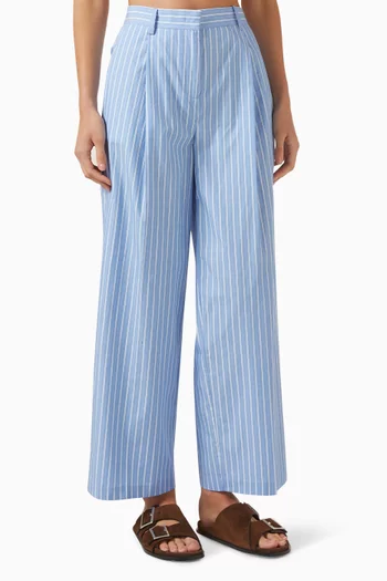 Autograph Striped Pants in Poplin