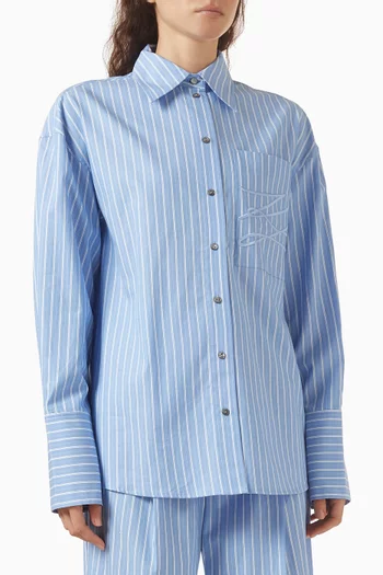 Autograph Striped Shirt in Poplin