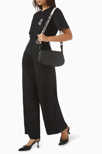 K/Circle Saddle Crossbody Bag in Leather