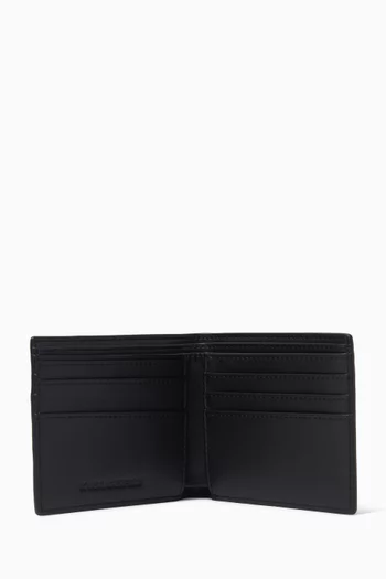 Monogram-patch Wallet in Faux Leather