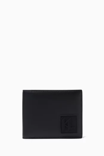 Monogram-patch Wallet in Faux Leather