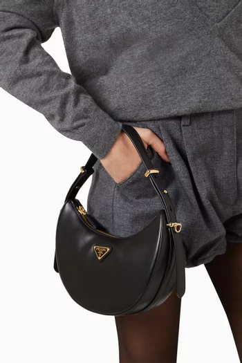 Mini Arqué Shoulder Bag in Leather
