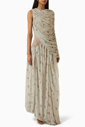 Cascade Maxi Dress in Tulle