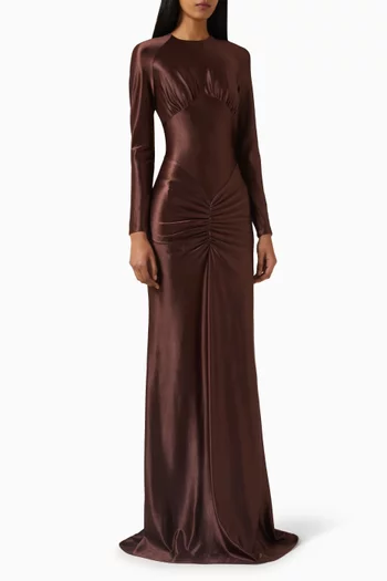 Nocturne Maxi Dress in Satin