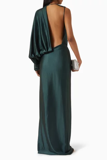 Linger Asymmetrical Gown in Satin