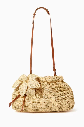 Small Calypso Clutch in Raffia
