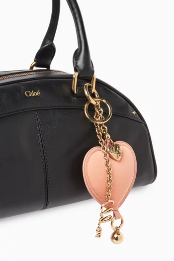 Symbols Heart Bag Charm in Satin