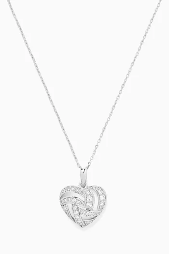 Heart of Threads Diamond Necklace in 18kt Gold