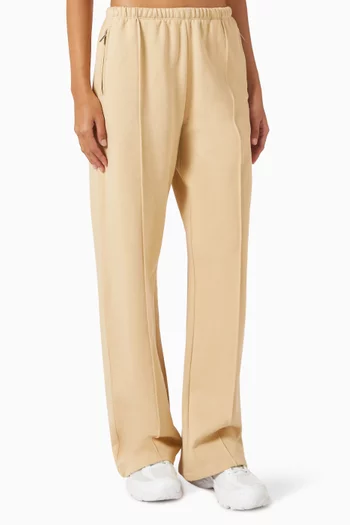Pintuck Straight-leg Sweatpants in Organic Cotton