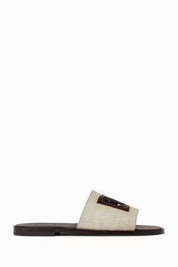 Logo Sandals in Canvas