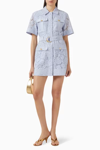 Mystic Lace Mini Shirt Dress
