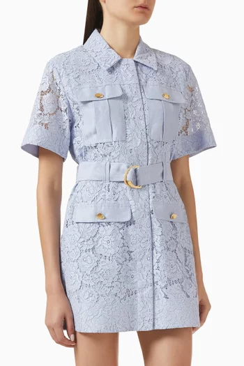 Mystic Lace Mini Shirt Dress