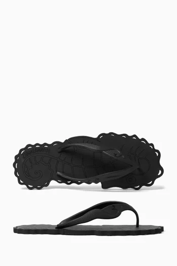 Seafoam Thong Sandals in Rubber