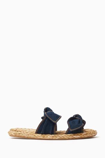Carousel Slide Sandals in Denim