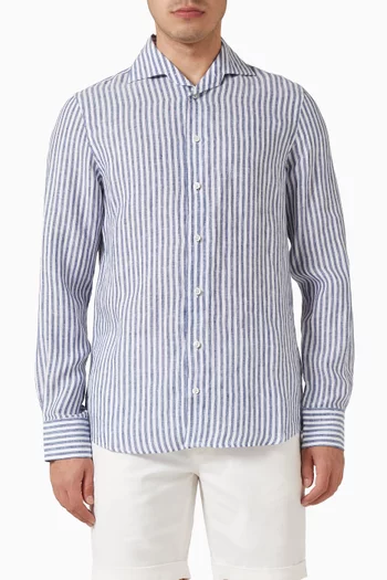 Seaside Striped Shirt in Linen
