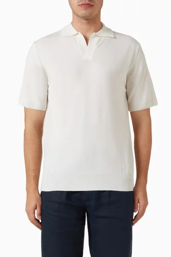 Buttonless Polo Shirt in Cashwool®
