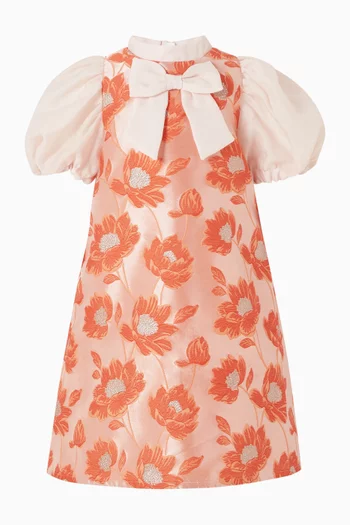 Puff Sleeve Shift Dress