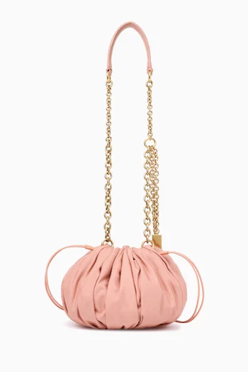 Plisse Crossbody Bag in Techno Nylon