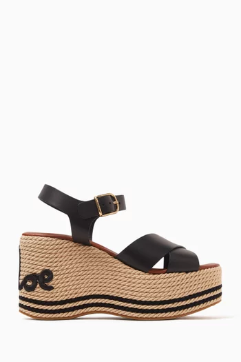 Sand 105 Wedge Sandals in Calfskin