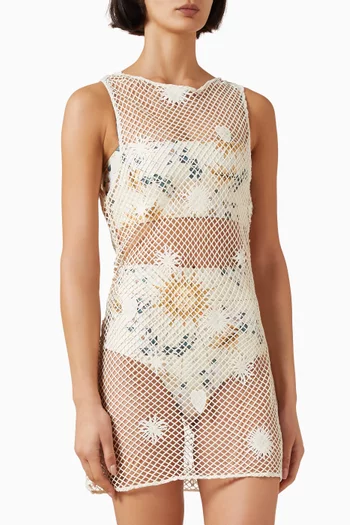 Leyla Mini Dress in Mesh