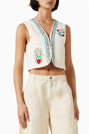Mabel Vest in Cotton-blend