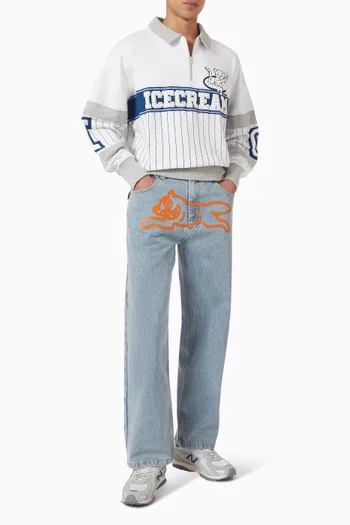 IC Cubs Collared Quarter-zip Sweatshirt in Cotton