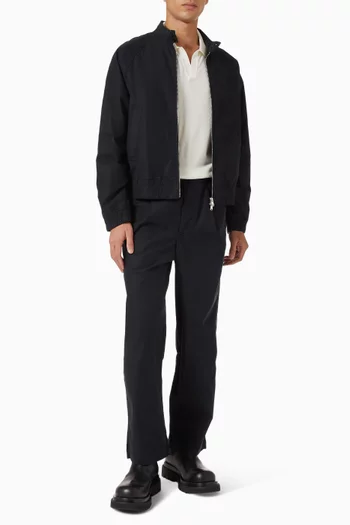 Pele Polo Sweater in Textured Lyocell & Wool