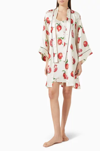 Venus Allegra Pomegranate Slip Mini Dress in Silk