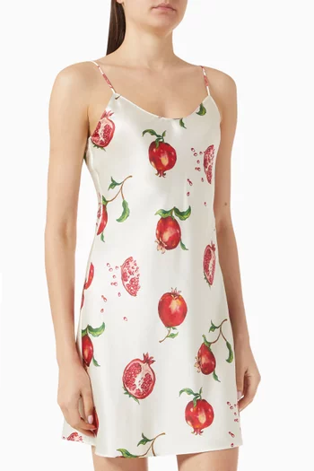 Venus Allegra Pomegranate Slip Mini Dress in Silk