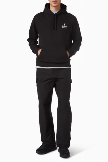Logo Drawstring Hoodie in Cotton