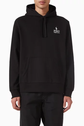 Logo Drawstring Hoodie in Cotton