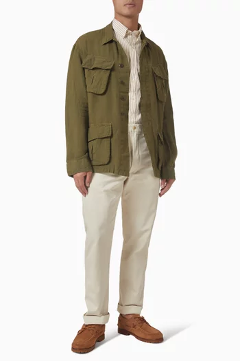 Utility Overshirt in Linen