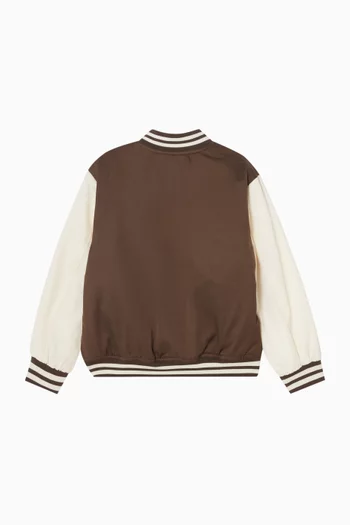 Tech Varsity Jacket in Cotton-blend