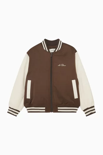 Tech Varsity Jacket in Cotton-blend