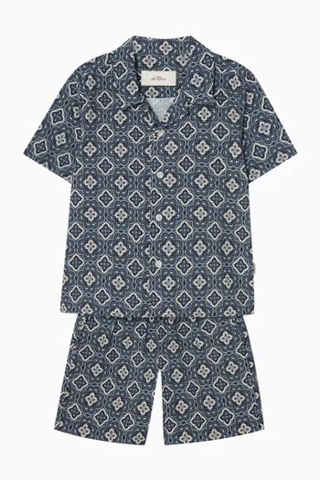 Lukas Arabesque-print Shirt in Cotton