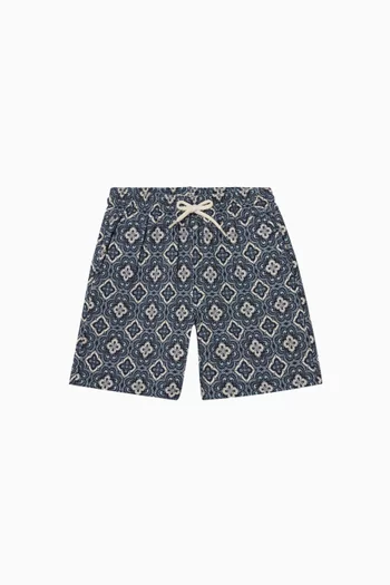 Harry Arabesque-print Shorts in Cotton