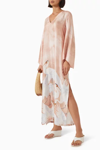 Crane Kaftan in Silk