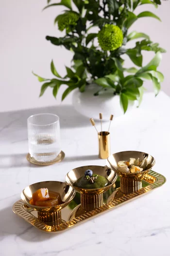 Striations Bowls & Serving Tray Gift Set