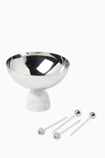 Coluna Nut Bowl & Cocktail Picks Gift Set