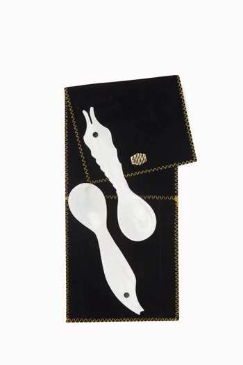 Sea Creatures Mother of Pearl Spoons, Set of 2
