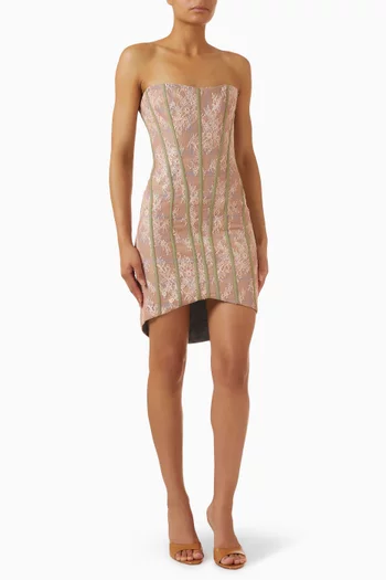 Corsage Strapless Dress in Lace
