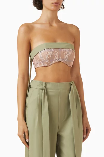 Lace-up Tube Top