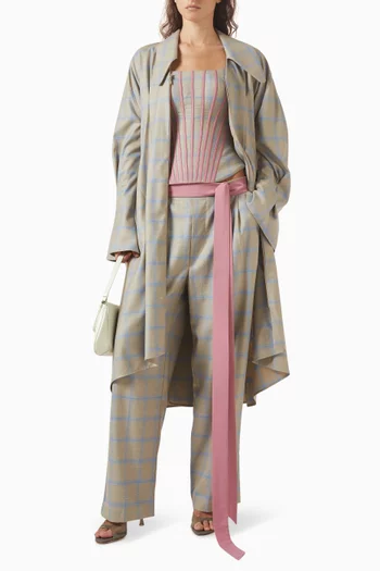 Belted Plaid Pants
