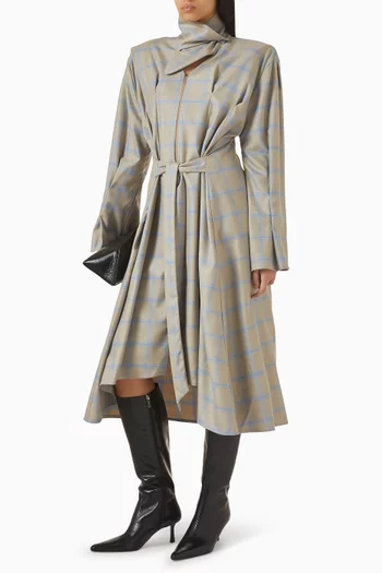 Plaid Trench Coat