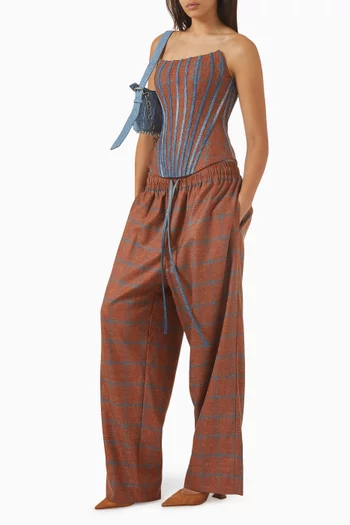Piped Corset Top