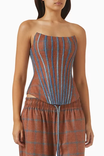 Piped Corset Top