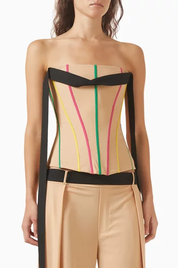 Piped Corset Top