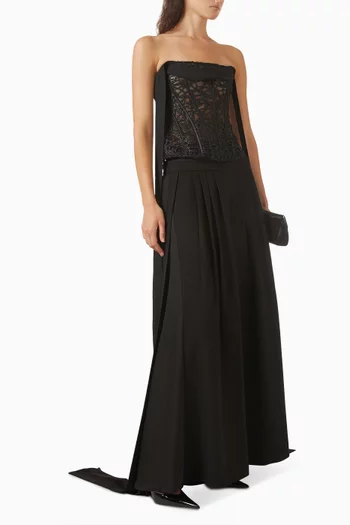 Piped Corset Top